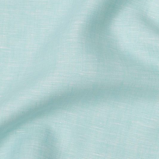 Aqua Blue 60 Lea Plain Pure linen fabric (Width 58 Inches)
