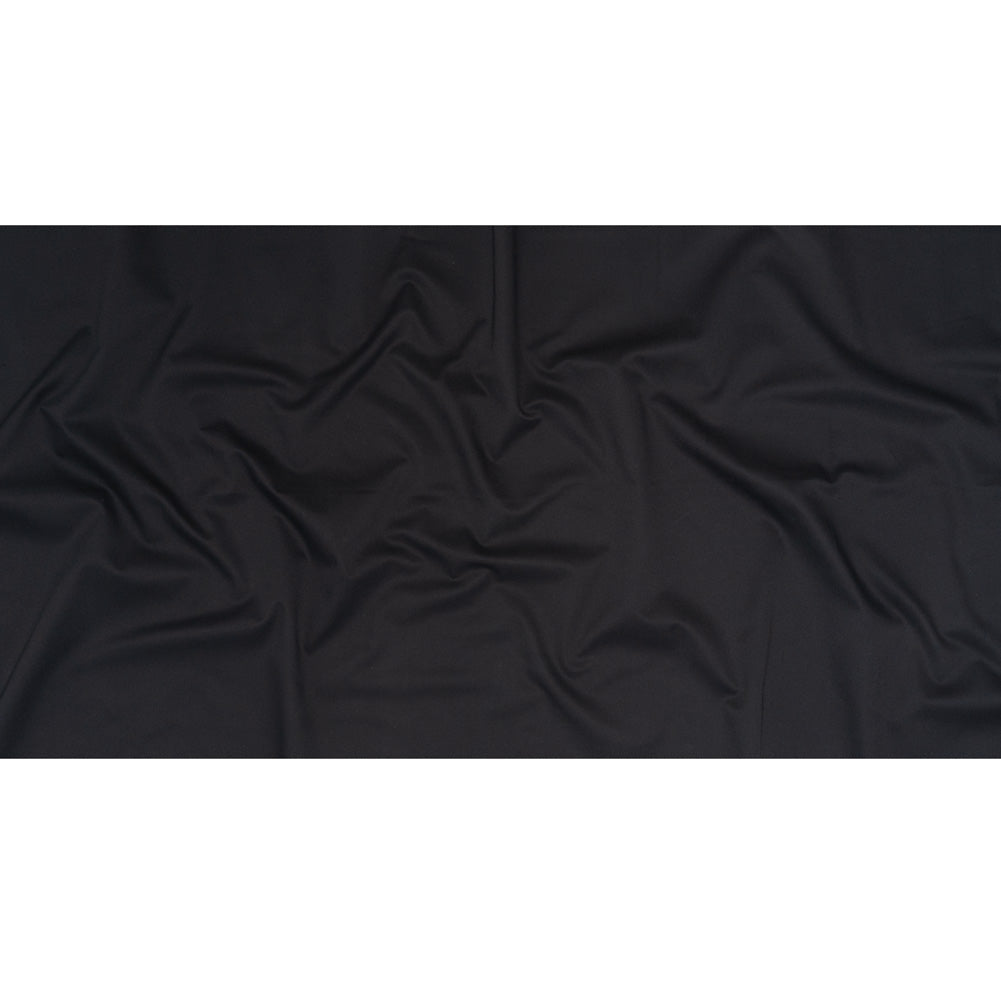 Peach finish Stretch Cotton Twill - Black (Width 58 Inches)