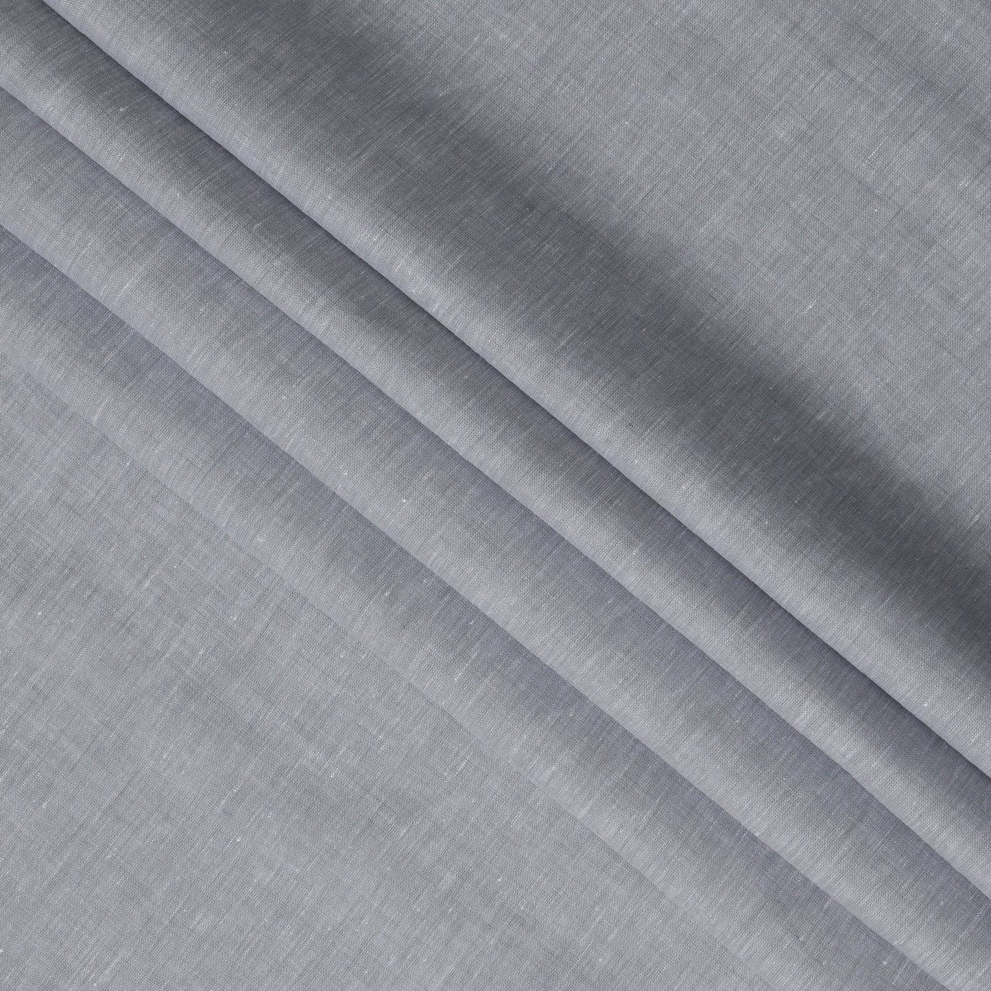Steel Grey 60 Lea Pure linen fabric (Width 58 Inches)