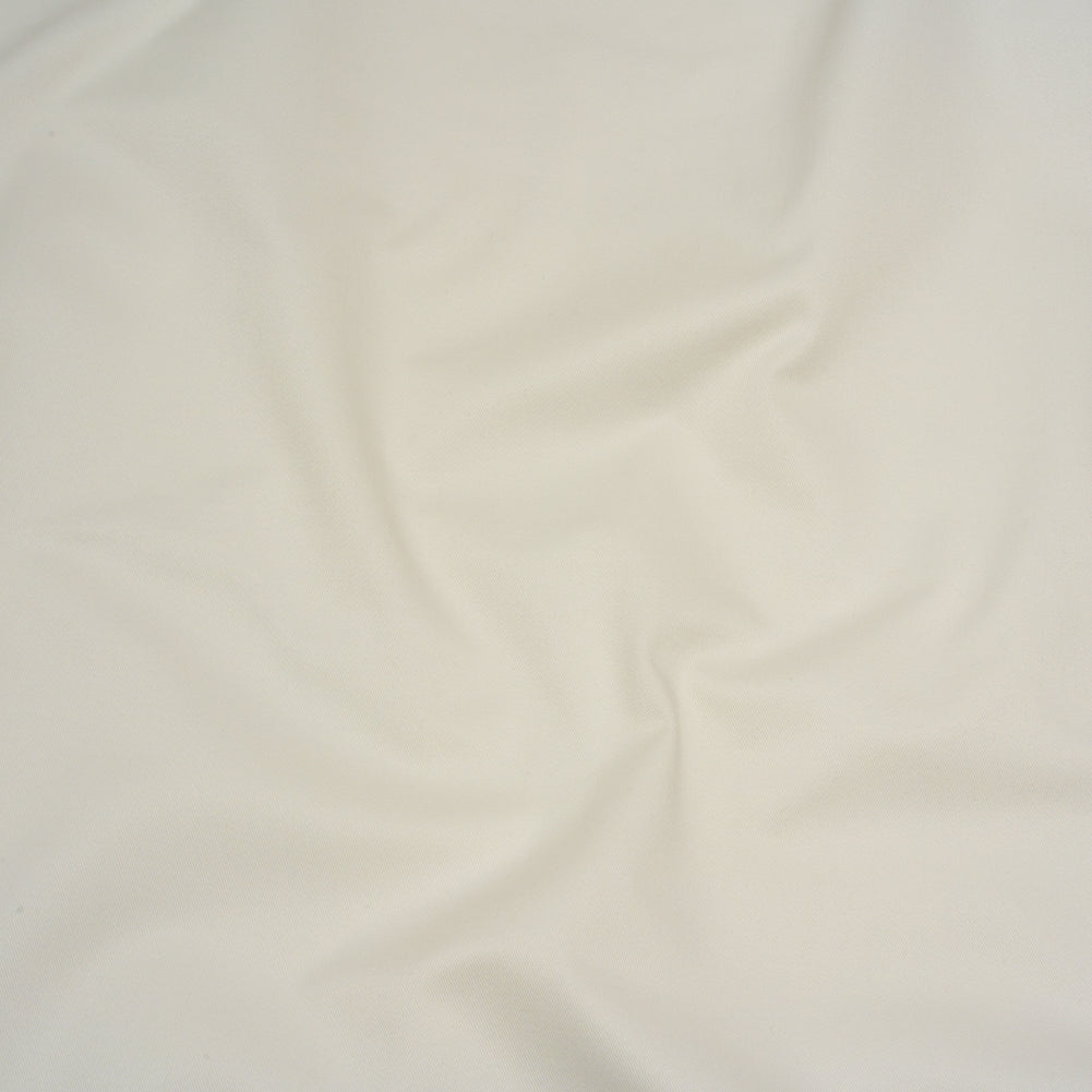 Peach finish Stretch Cotton Twill - White (Width 58 Inches)