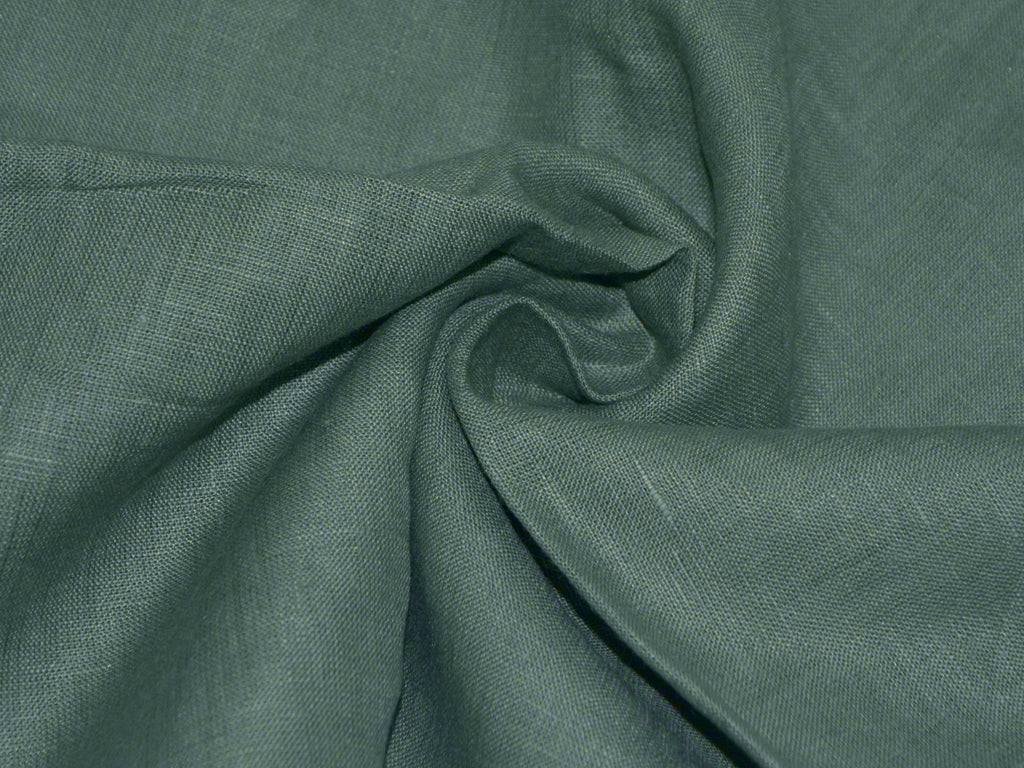 Dusty Mint Green 60 Lea Plain Pure linen fabric (Width 58 Inches)