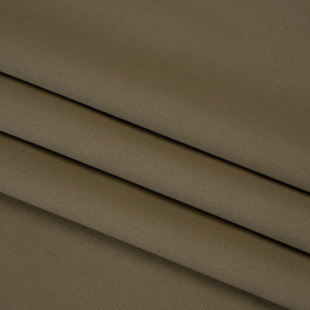 Peach finish Stretch Cotton Twill - Taupe (Width 58 Inches)