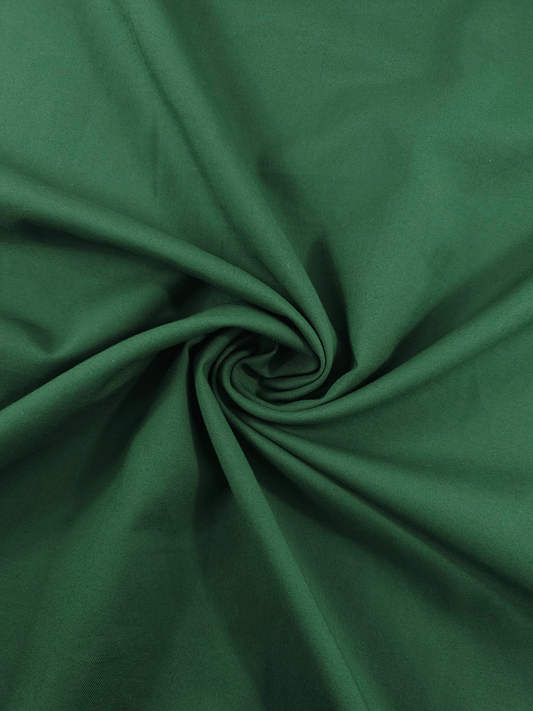 Dark Green Pure Cotton Poplin fabric (Width 58 Inches)