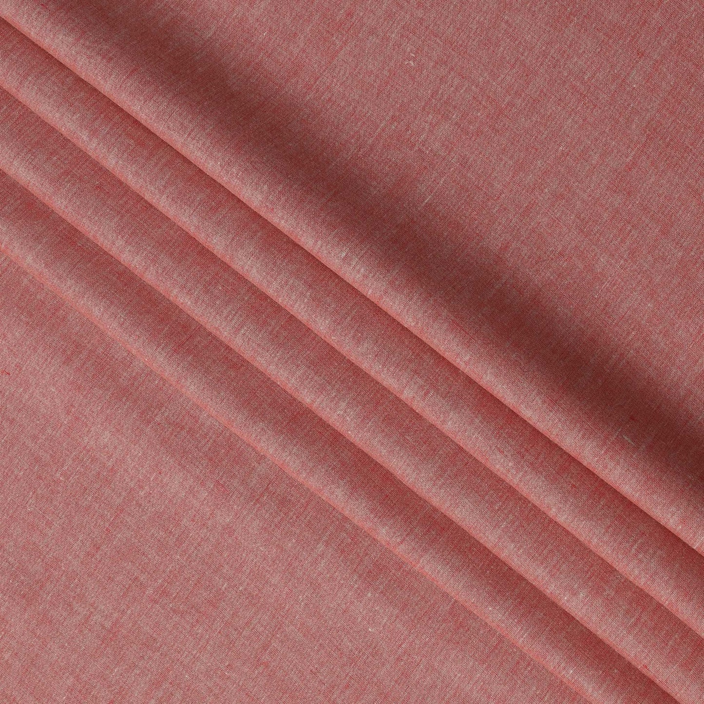 Coral Red 60 Lea Pure linen fabric (Width 58 Inches)