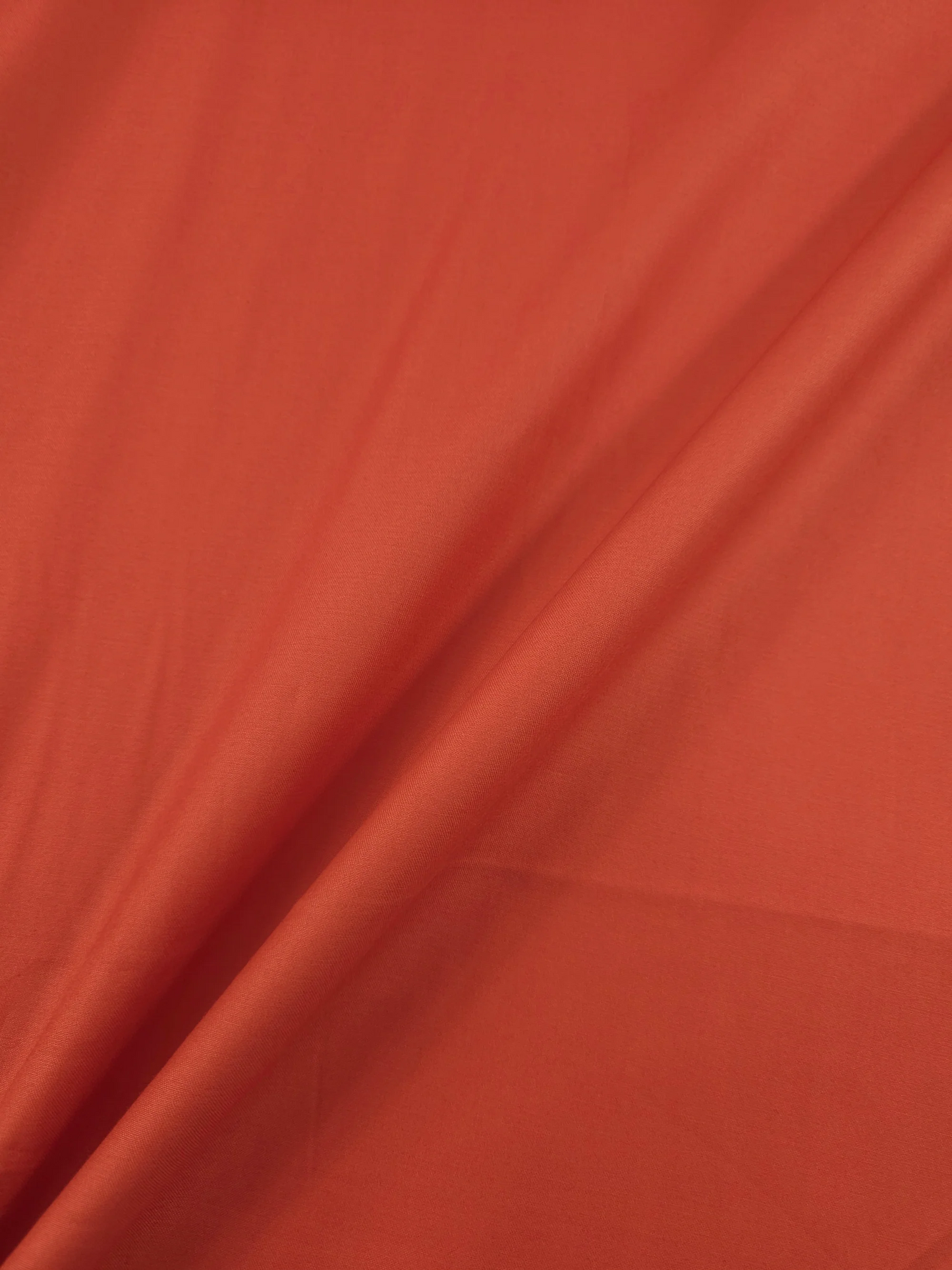 Orangey Red Pure Cotton Poplin fabric (Width 58 Inches)