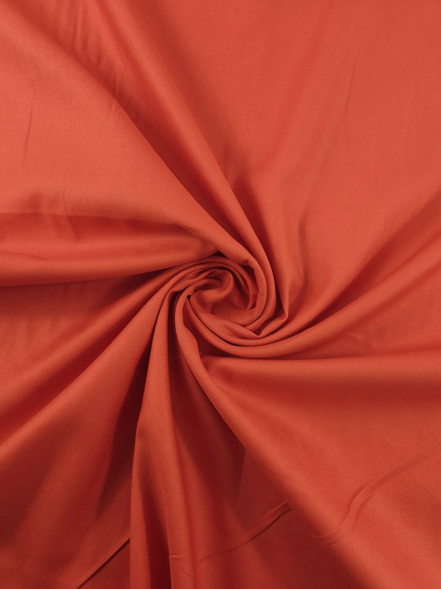 Orangey Red Pure Cotton Poplin fabric (Width 58 Inches)