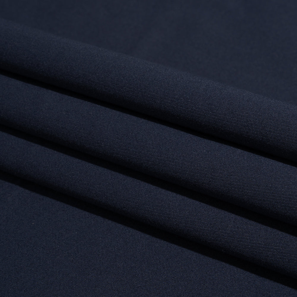 Peach finish Stretch Cotton Twill - Navy (Width 58 Inches)