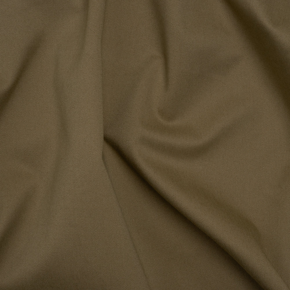Peach finish Stretch Cotton Twill - Taupe (Width 58 Inches)