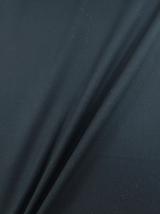 Black Pure Cotton Poplin fabric (Width 58 Inches)