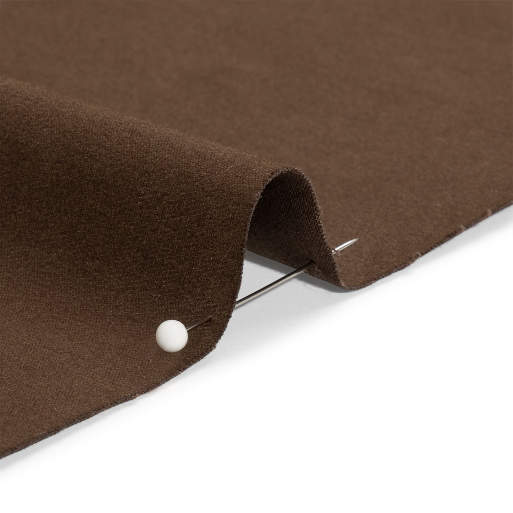 Peach finish Stretch Cotton Twill - Coffee Brown (Width 58 Inches)