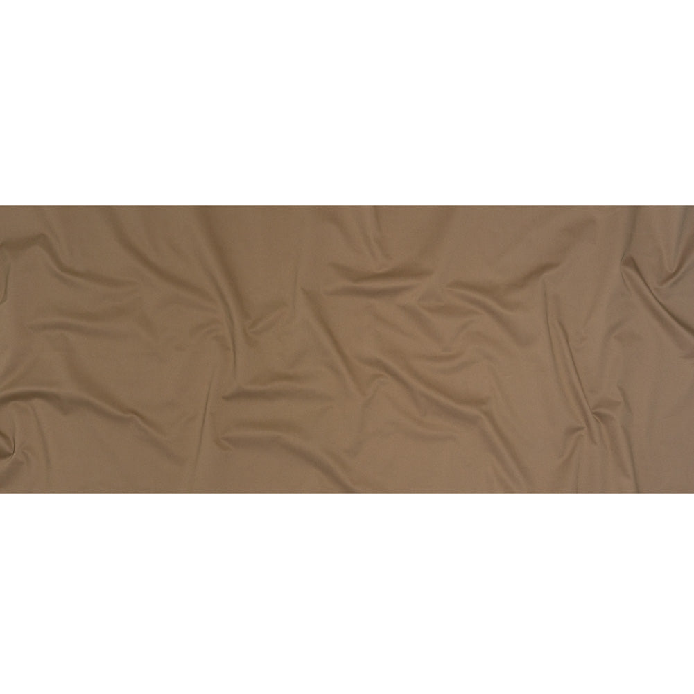 Peach finish Stretch Cotton Twill - Dark Beige (Width 58 Inches)