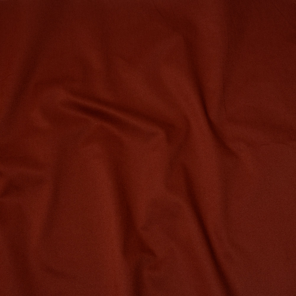 Peach finish Stretch Cotton Twill - Dark Red (Width 58 Inches)