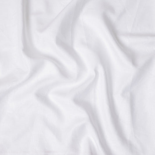 Pure White 60 Lea Plain Pure linen fabric (Width 58 Inches)