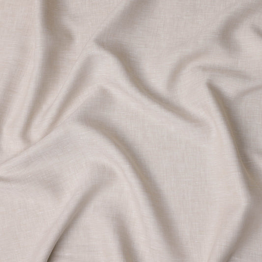 Cream Beige 60 Lea Plain Pure linen fabric (Width 58 Inches)