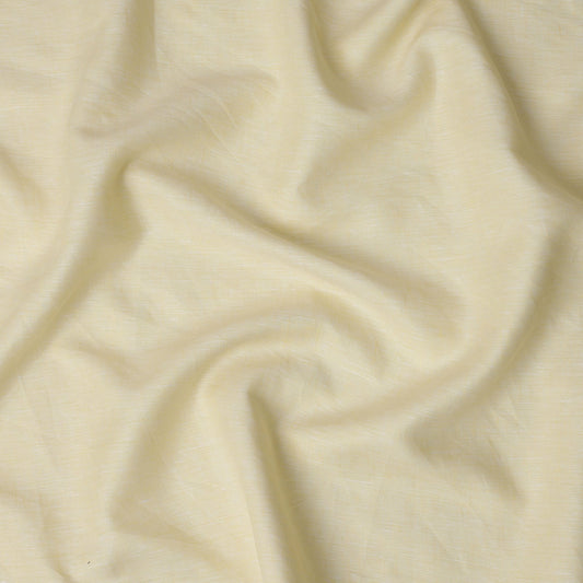 Pale Yellow 60 Lea Pure linen fabric (Width 58 Inches)