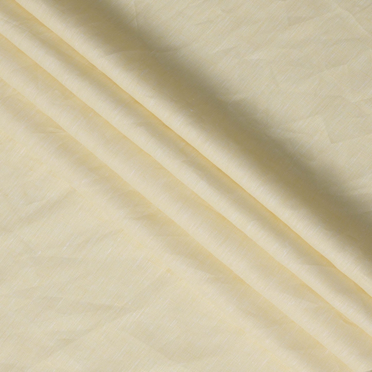 Pale Yellow 60 Lea Pure linen fabric (Width 58 Inches)