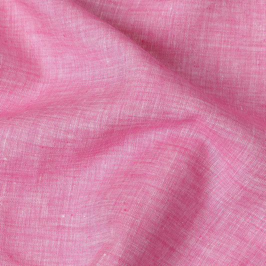 Bright Pink 60 Lea Plain Pure linen fabric (Width 58 Inches)