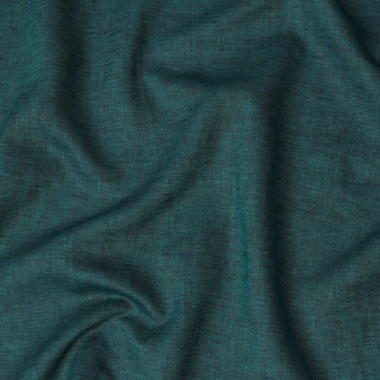 Teal Green 60 Lea Pure linen fabric (Width 58 Inches)