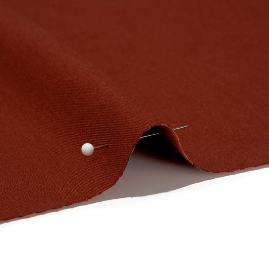 Peach finish Stretch Cotton Twill - Dark Red (Width 58 Inches)