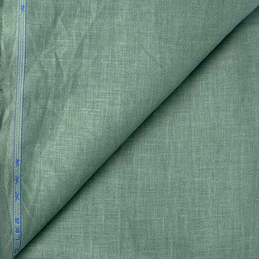 Dusty Mint Green 60 Lea Plain Pure linen fabric (Width 58 Inches)